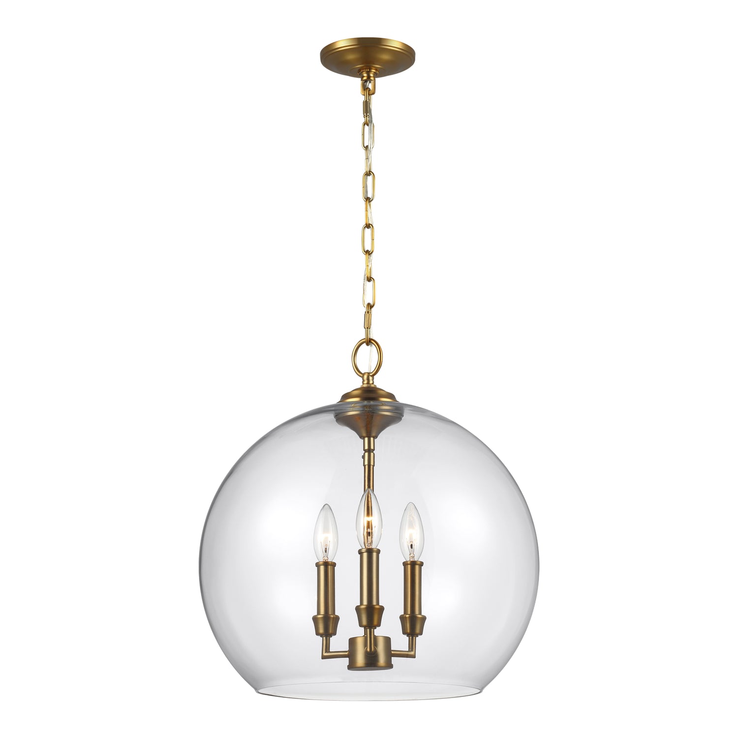 Visual Comfort Studio Canada - F3155/3BBS - Three Light Pendant - Lawler - Burnished Brass