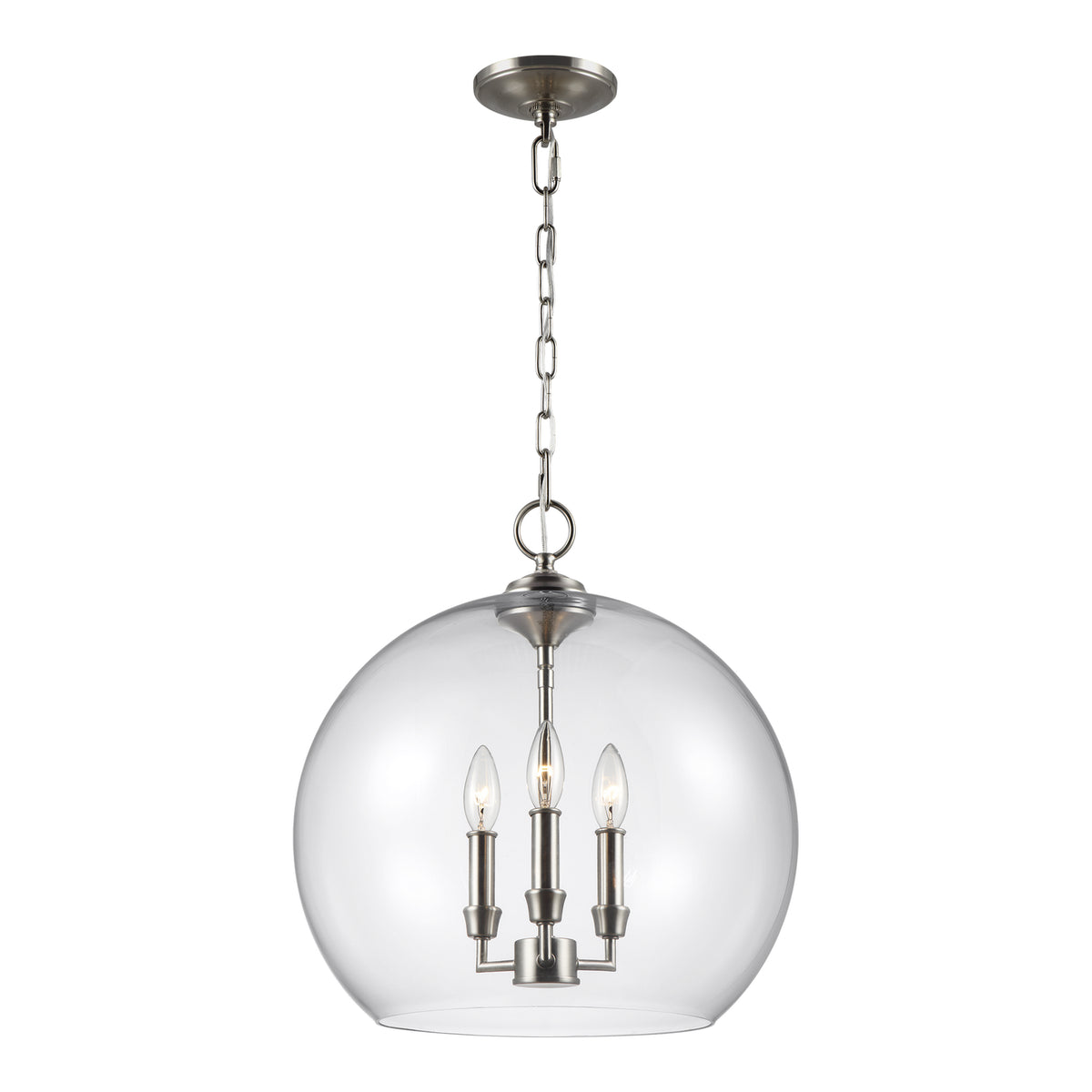 Visual Comfort Studio Canada - F3155/3SN - Three Light Pendant - Lawler - Satin Nickel