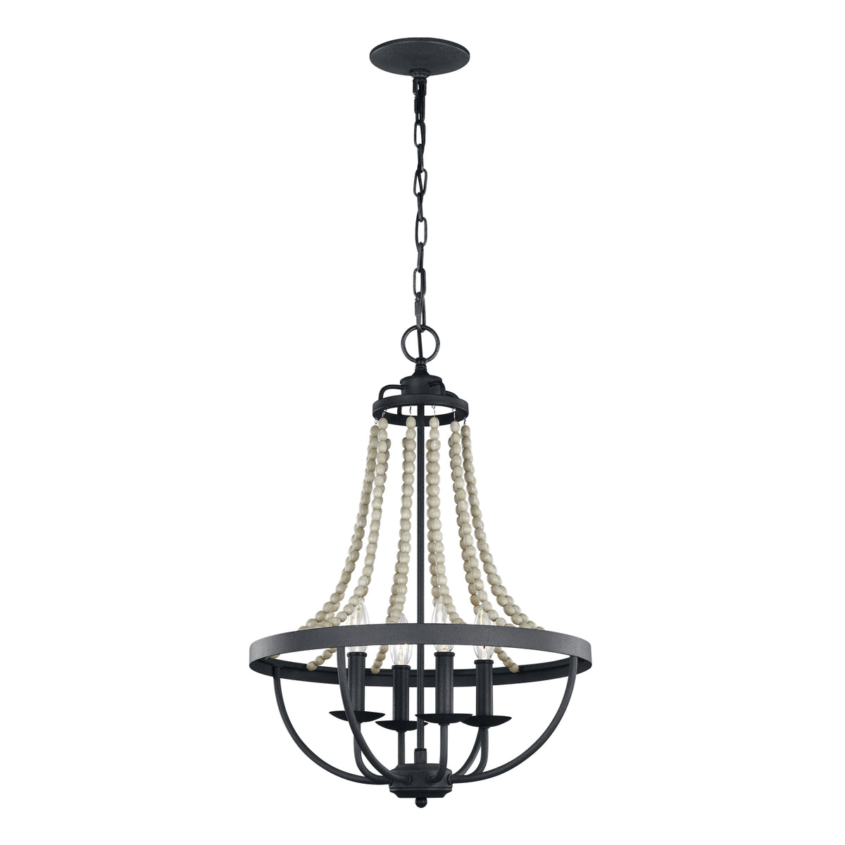 Visual Comfort Studio Canada - F3187/4DWZ/DWG - Four Light Chandelier - Nori - Dark Weathered Zinc / Driftwood Grey