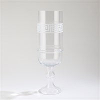 Etched Greek Key Vase/Hurricanes