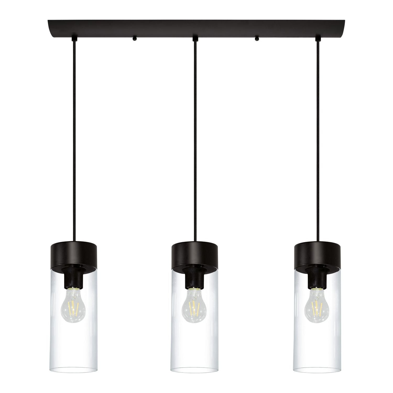 Eglo Canada - 202128A - Three Light Suspension - Montey - Matte Black
