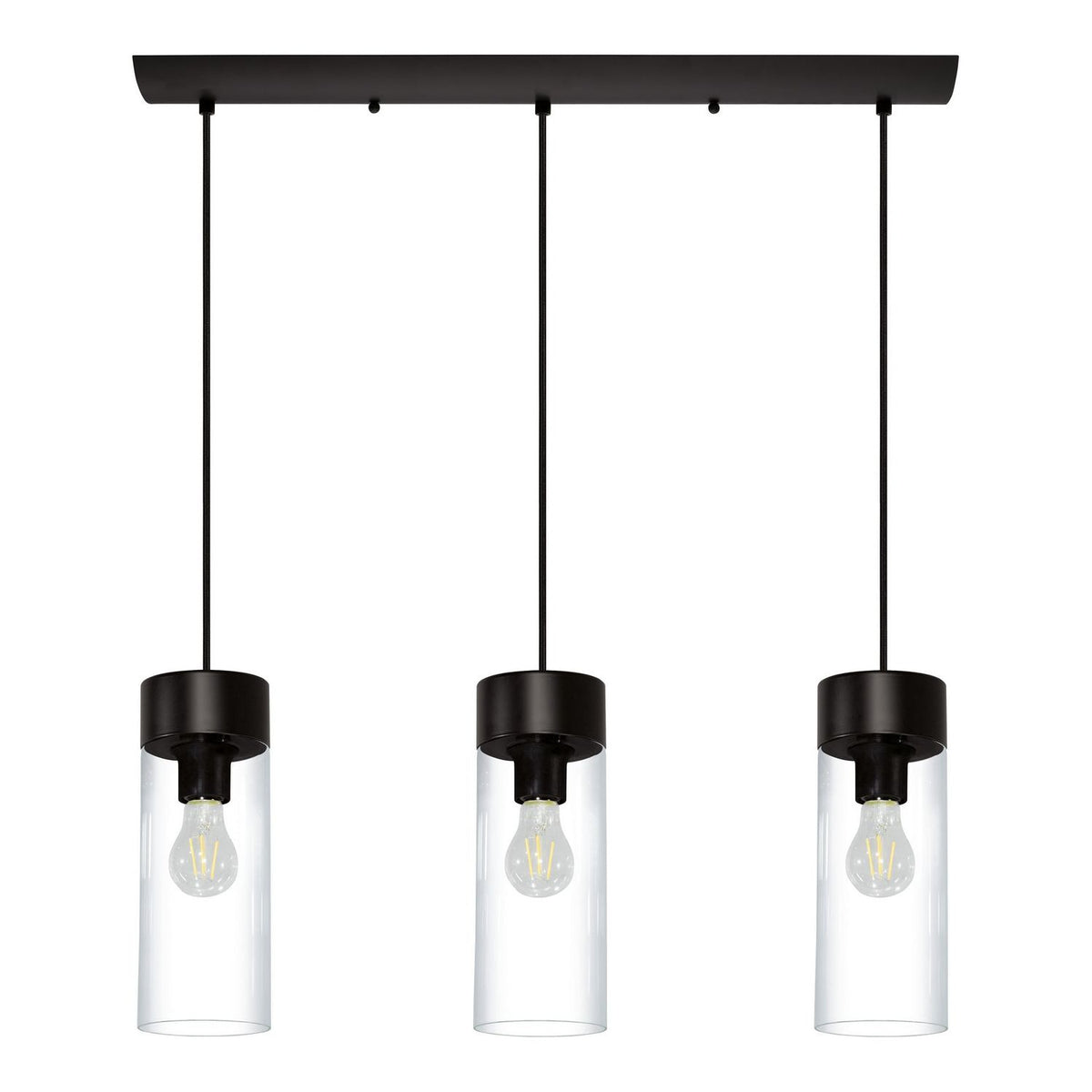 Eglo Canada - 202128A - Three Light Suspension - Montey - Matte Black