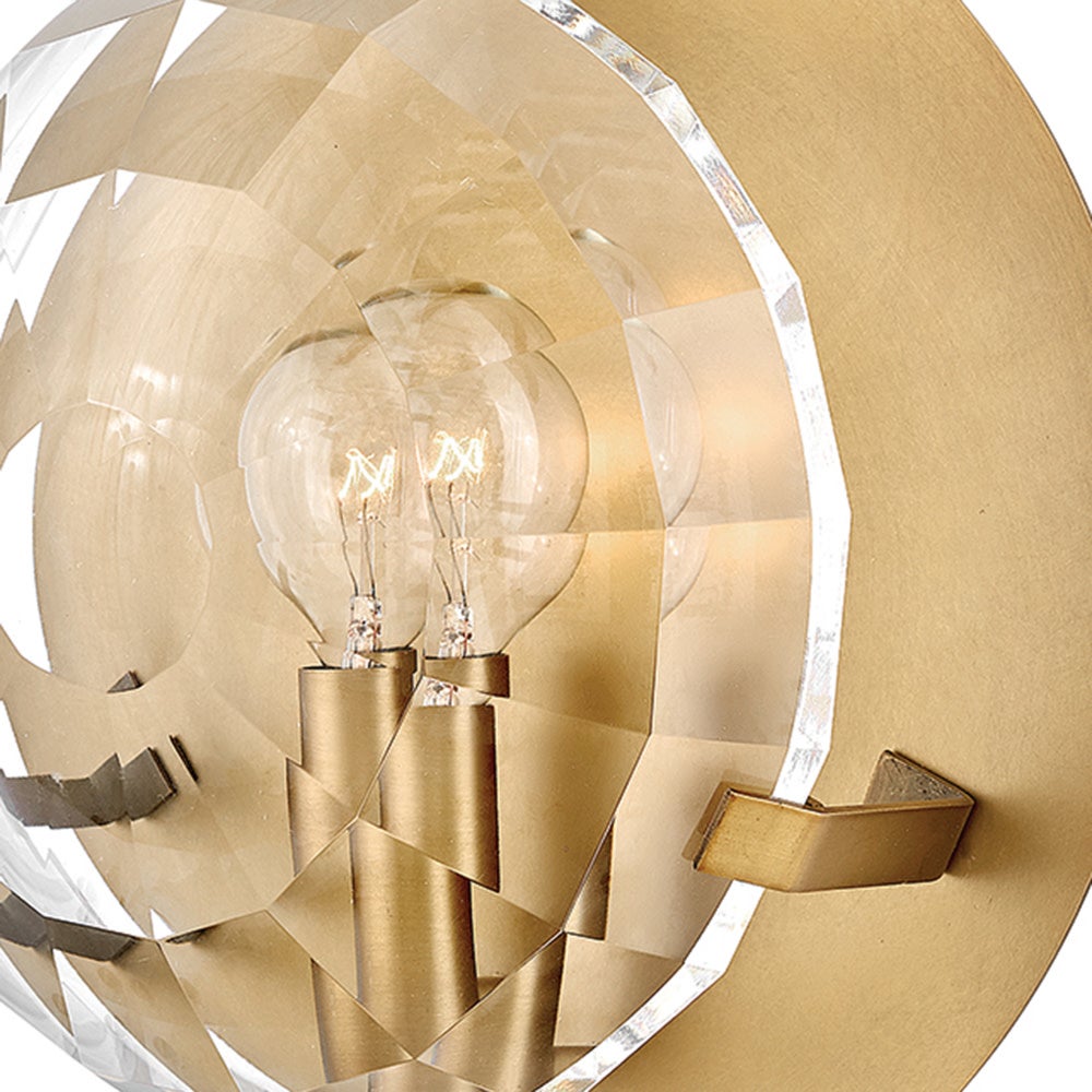 Applique murale Fredrick Ramond FR31260HBR Nala Crystal en laiton Heritage