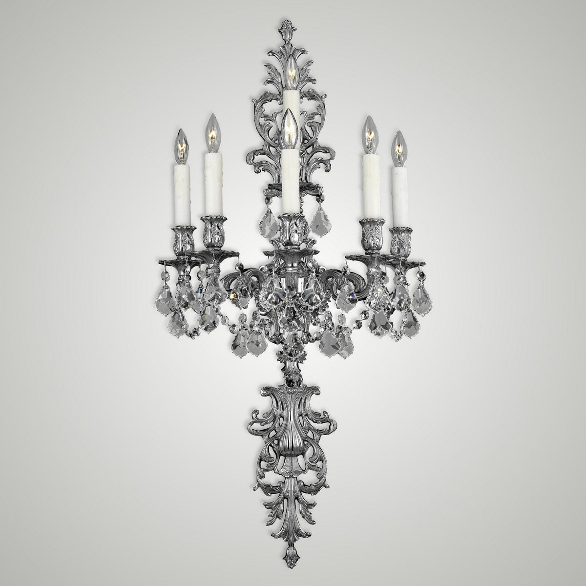 Brass and Crystal Wall Sconce WS9491