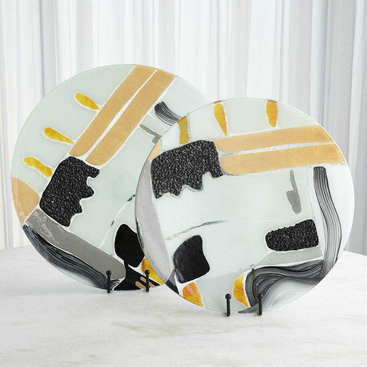 Assiettes et plats en verre cachemire