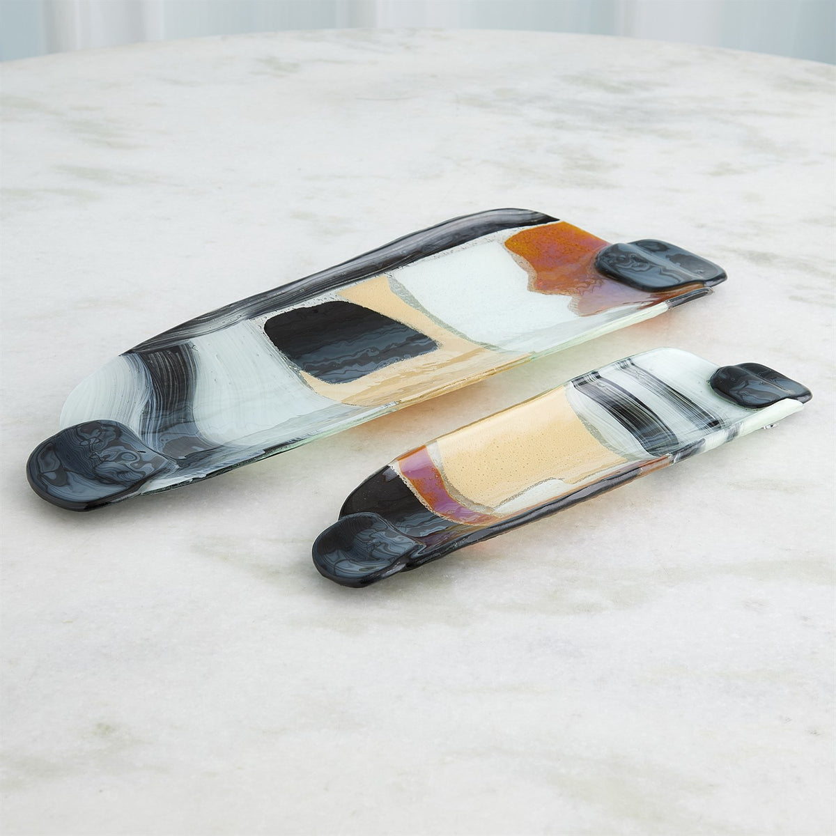 Assiettes et plats en verre cachemire