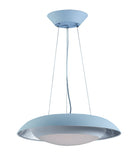 Maxim Lighting 35075CYSLWT Iris Pendant in Silver Leaf / White