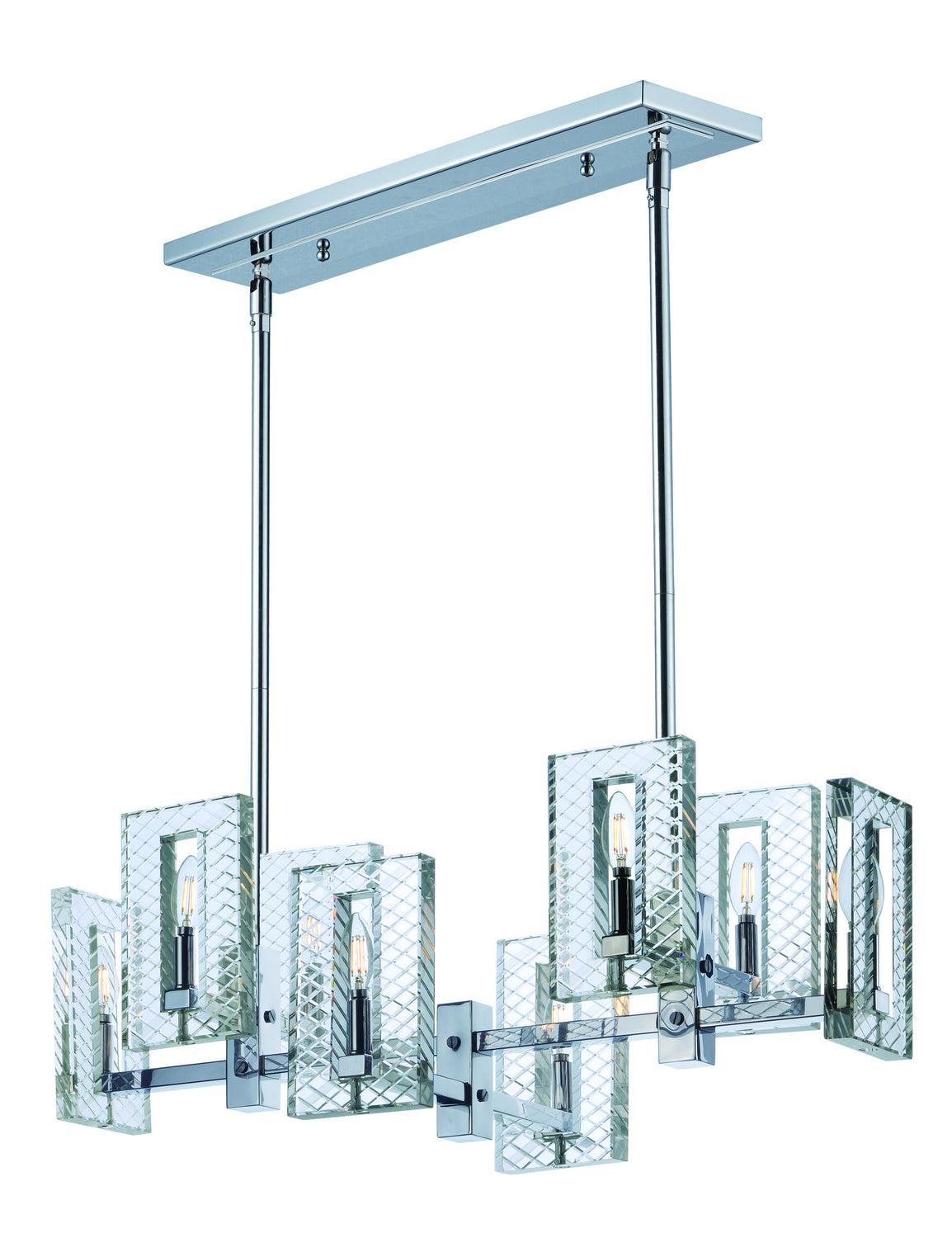 Maxim Lighting 38015BCPN Suave Linear Chandelier in Polished Nickel