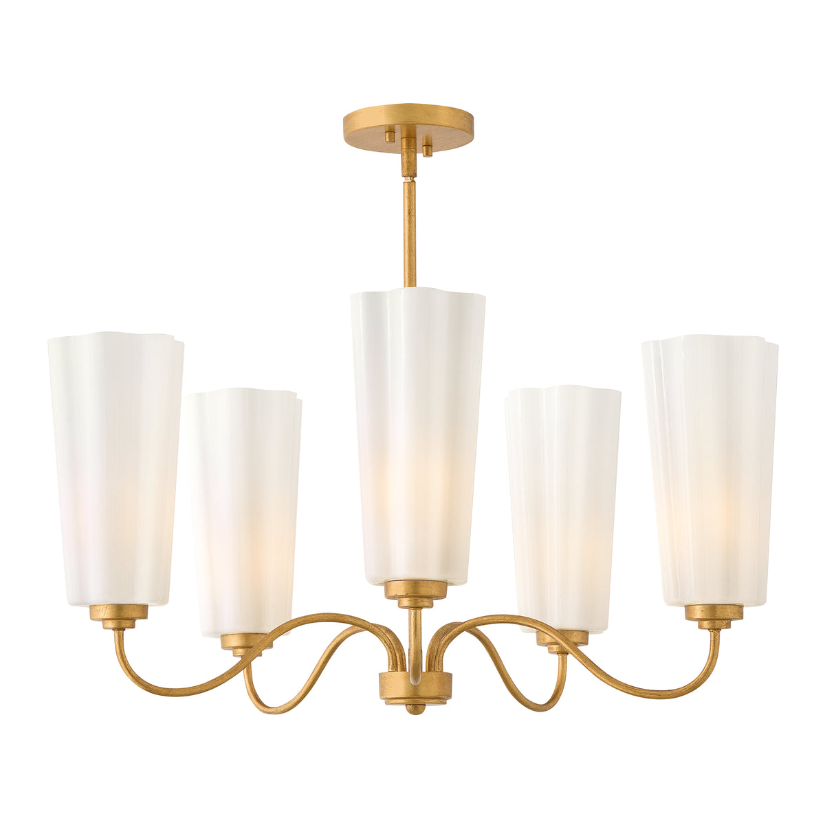 Lark 83715DA Honey Chandelier in Distressed Brass