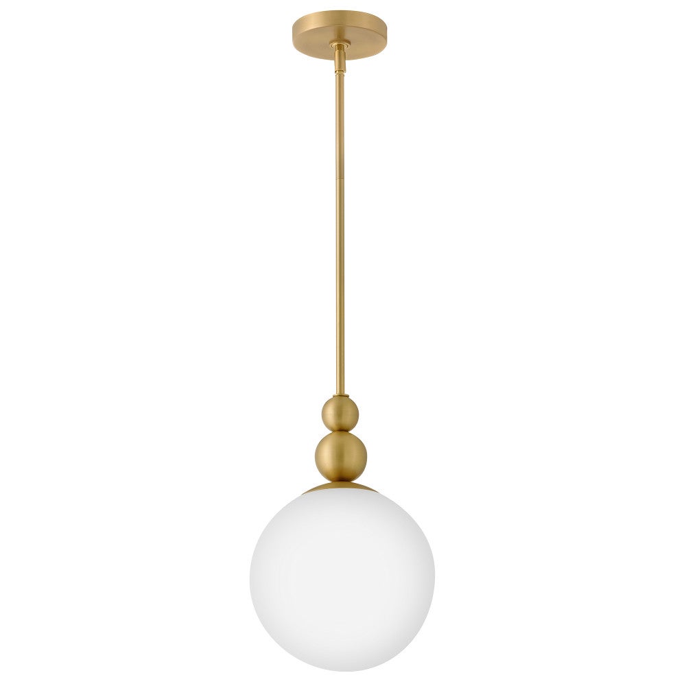 Lark 83027LCB Opalite Pendant in Lacquered Brass