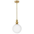 Lark 83027LCB Opalite Pendant in Lacquered Brass