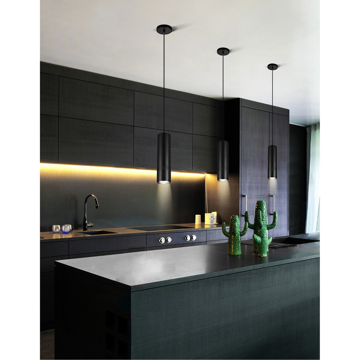 CWI Lighting Canada - 7117P3-1-101-B - LED Mini Pendant - Stowe - Sand Black