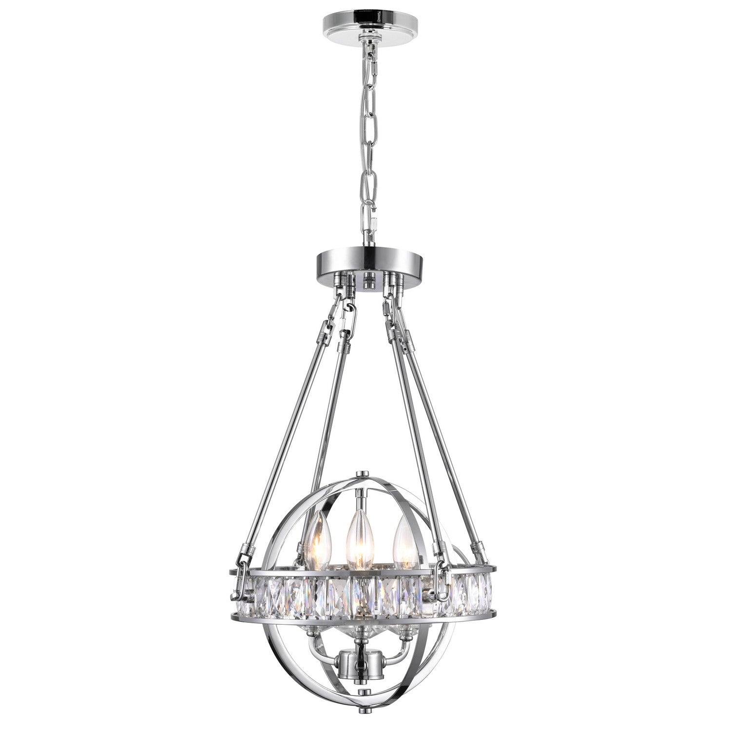 CWI Lighting Canada - 9957P12-3-601 - Three Light Mini Chandelier - Arkansas - Chrome