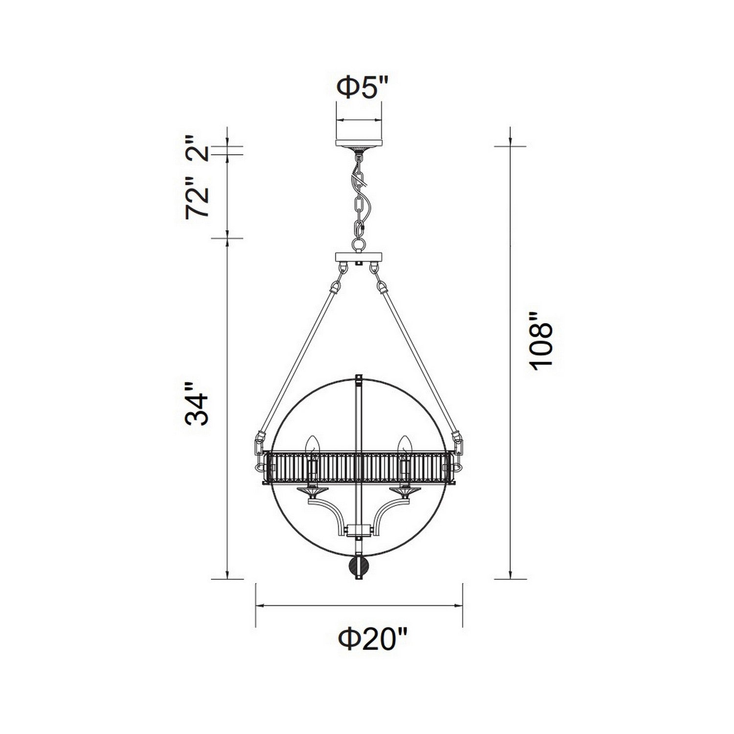 CWI Lighting Canada - 9957P20-4-101 - Quatre lampes Suspendu - Arkansas - Noir