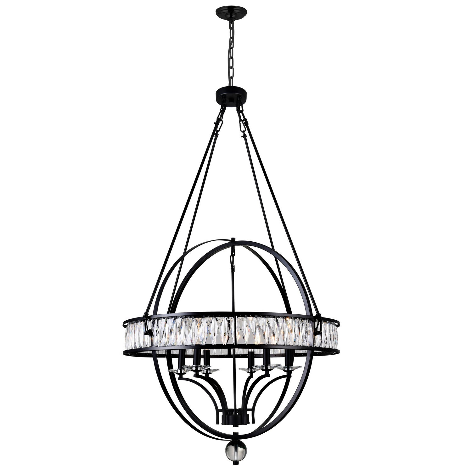 Éclairage CWI Canada - 9957P30-6-101 - Six lampes Suspendu - Arkansas - Noir