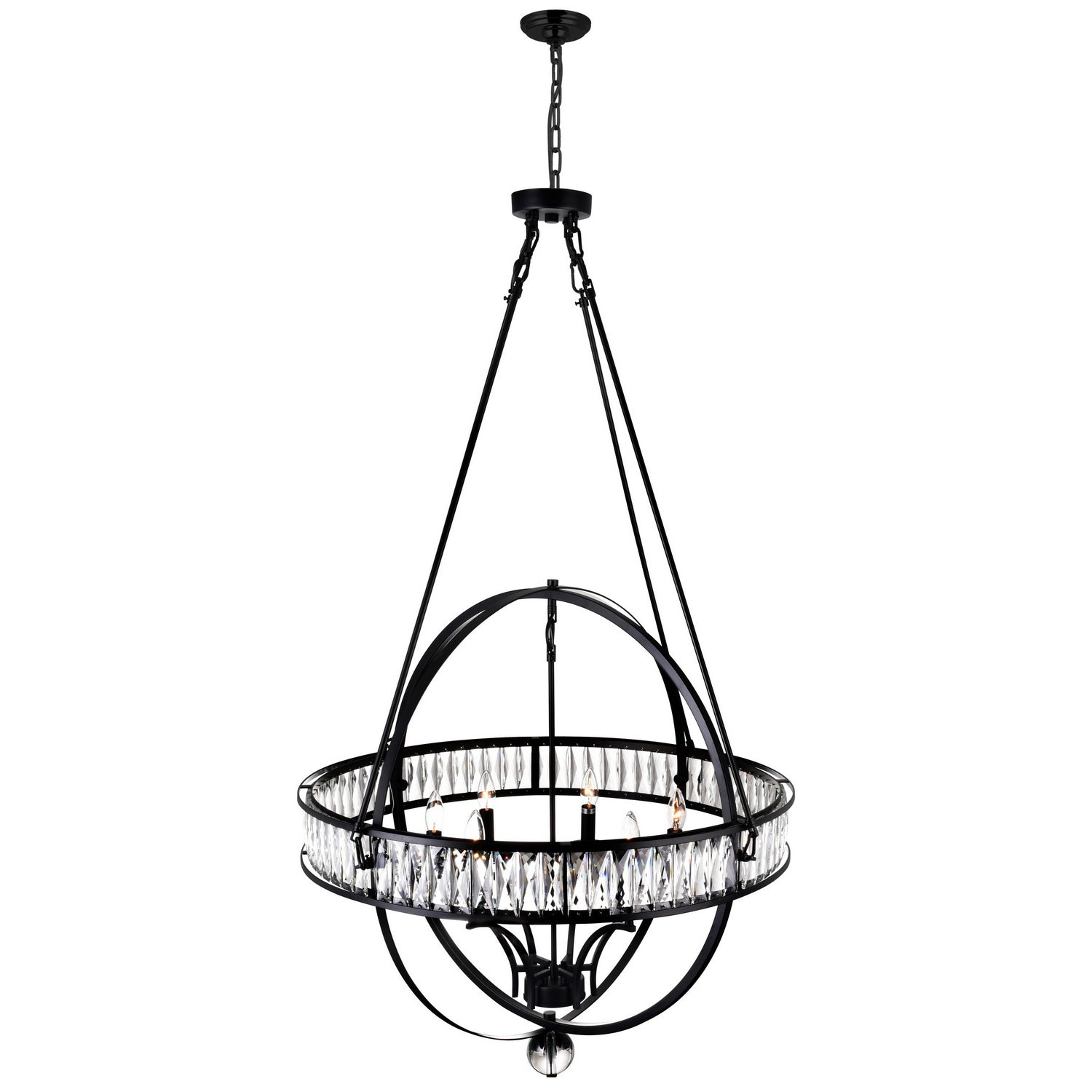 Éclairage CWI Canada - 9957P30-6-101 - Six lampes Suspendu - Arkansas - Noir
