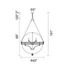 CWI Lighting Canada - 9957P42-12-101 - 12 lampes Suspendu - Arkansas - Noir