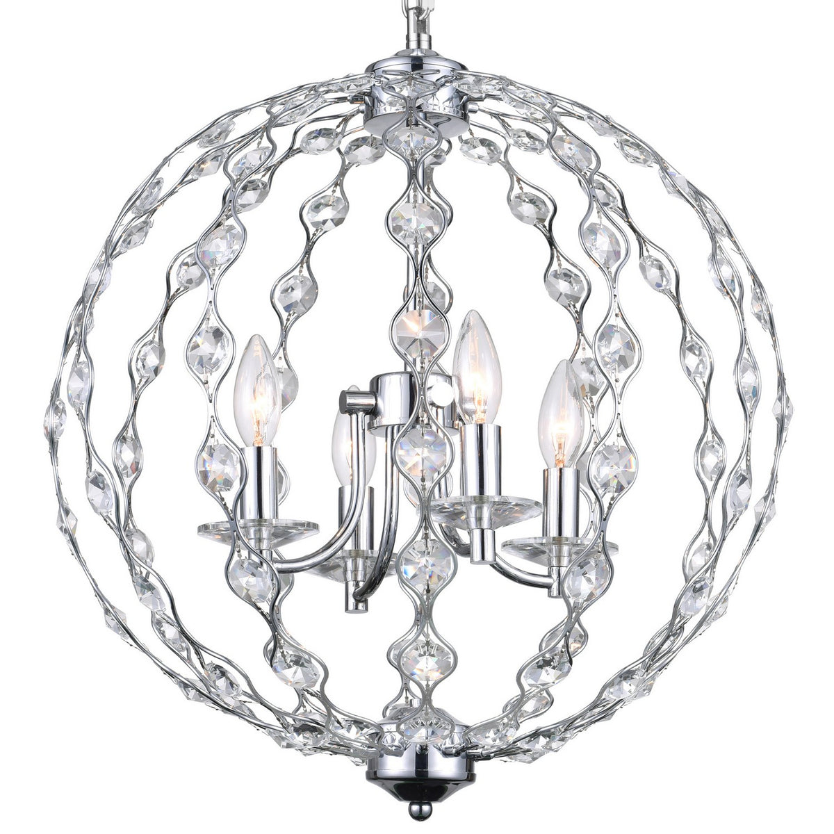 CWI Lighting Canada - 9970P19-4-601 - Four Light Chandelier - Esia - Chrome