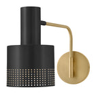 Applique murale articulée Lark 84620LCB-BK Casey en laiton laqué avec accents noirs et laiton laqué