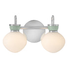 Meuble-lavabo Lucy Lark 85592CM-SF en chrome avec accents vert d'eau