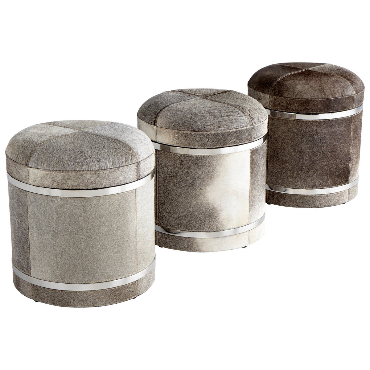 Cyan Canada - 08876 - Stool - Fabulous Faux - Grey
