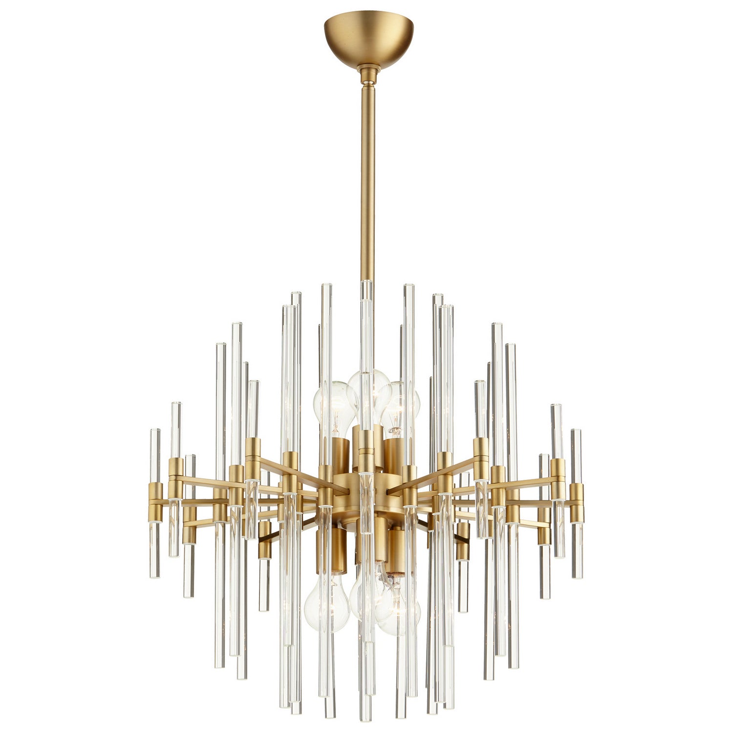Cyan Canada - 09223 - Six Light Pendant - Quebec - Aged Brass