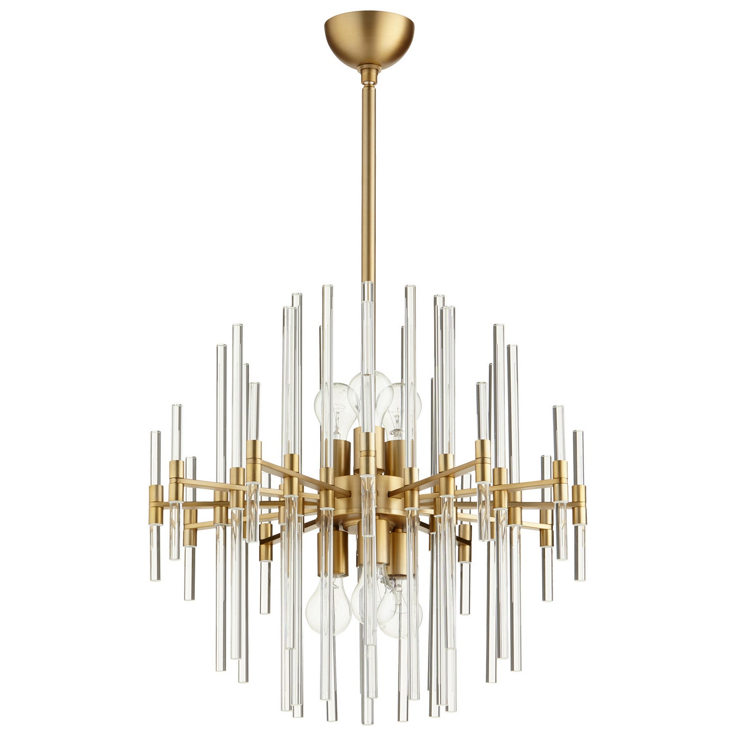 Cyan Canada - 09223 - Six Light Pendant - Quebec - Aged Brass
