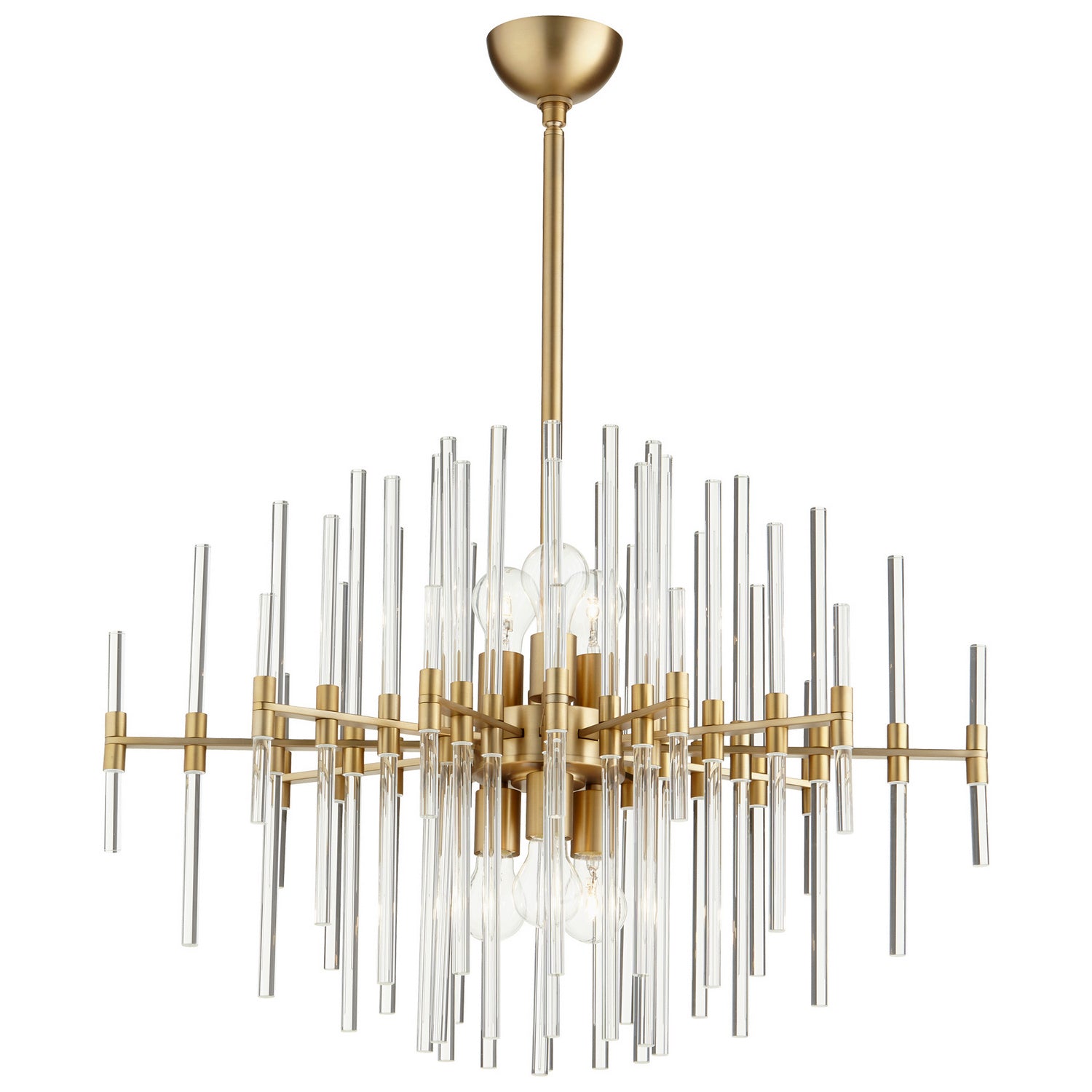 Cyan Canada - 09225 - Six Light Pendant - Quebec - Aged Brass