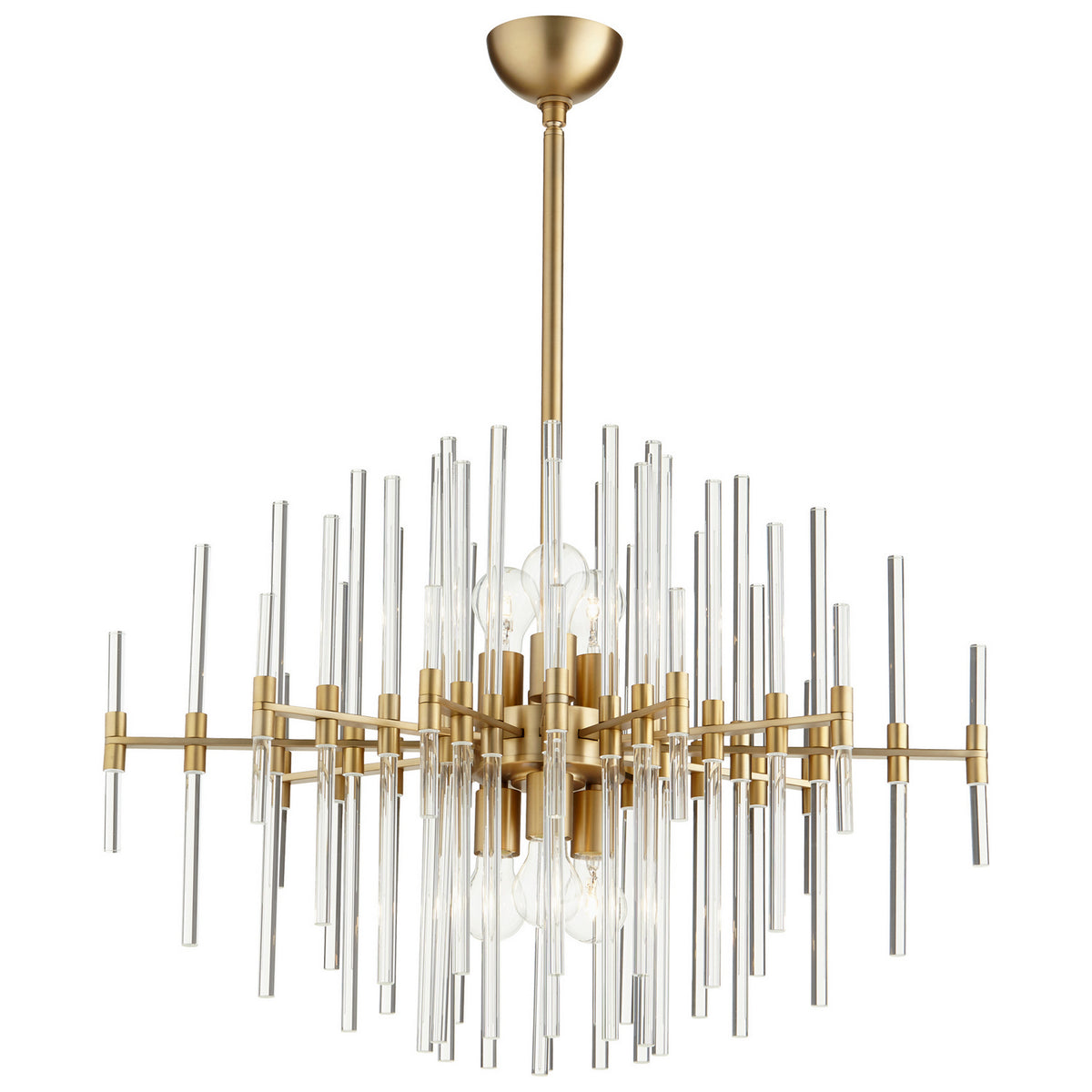 Cyan Canada - 09225 - Six Light Pendant - Quebec - Aged Brass