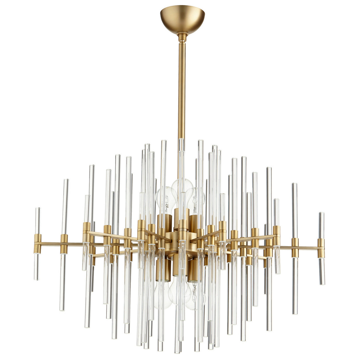 Cyan Canada - 09225 - Six Light Pendant - Quebec - Aged Brass