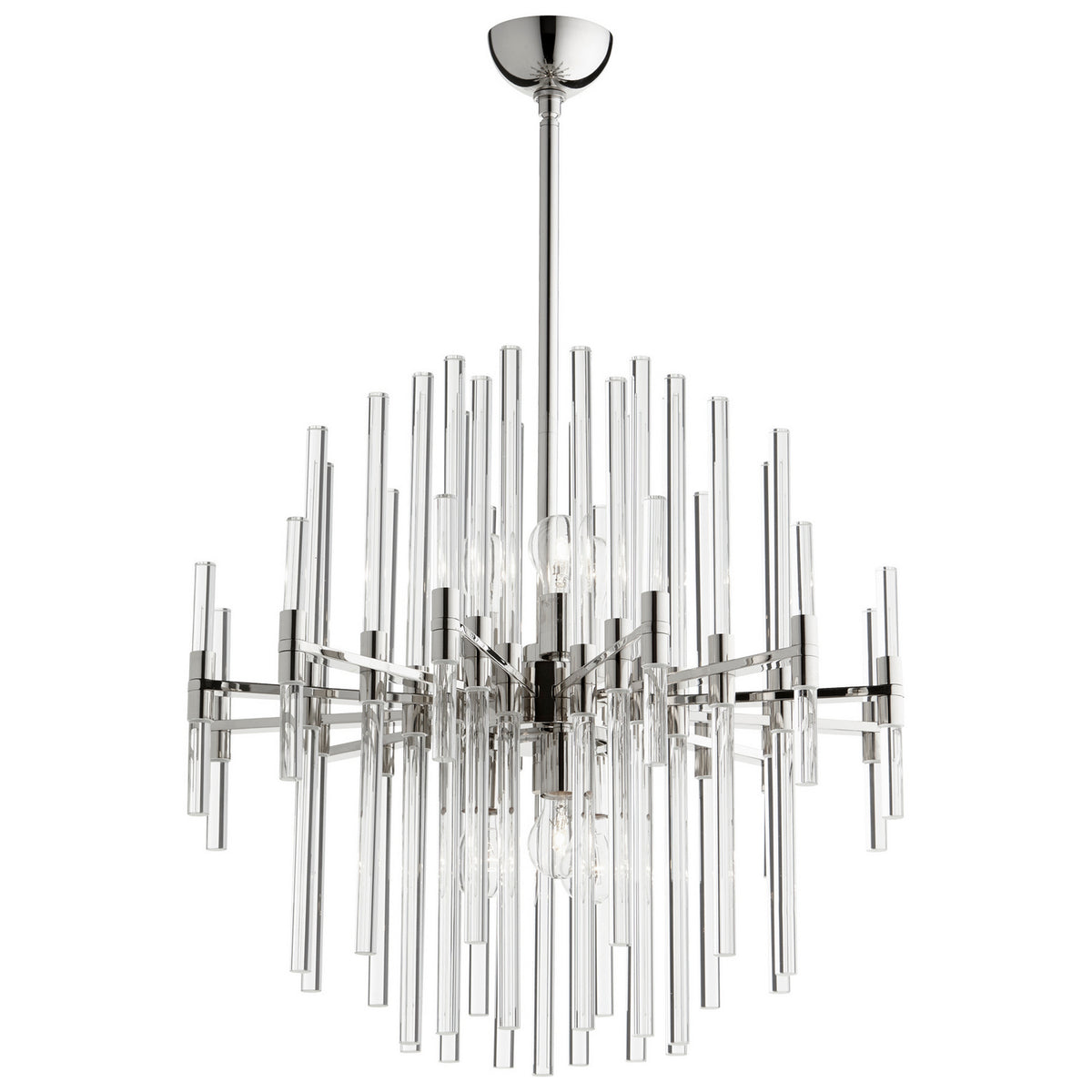 Cyan Canada - 09254 - Six Light Pendant - Quebec - Polished Nickel