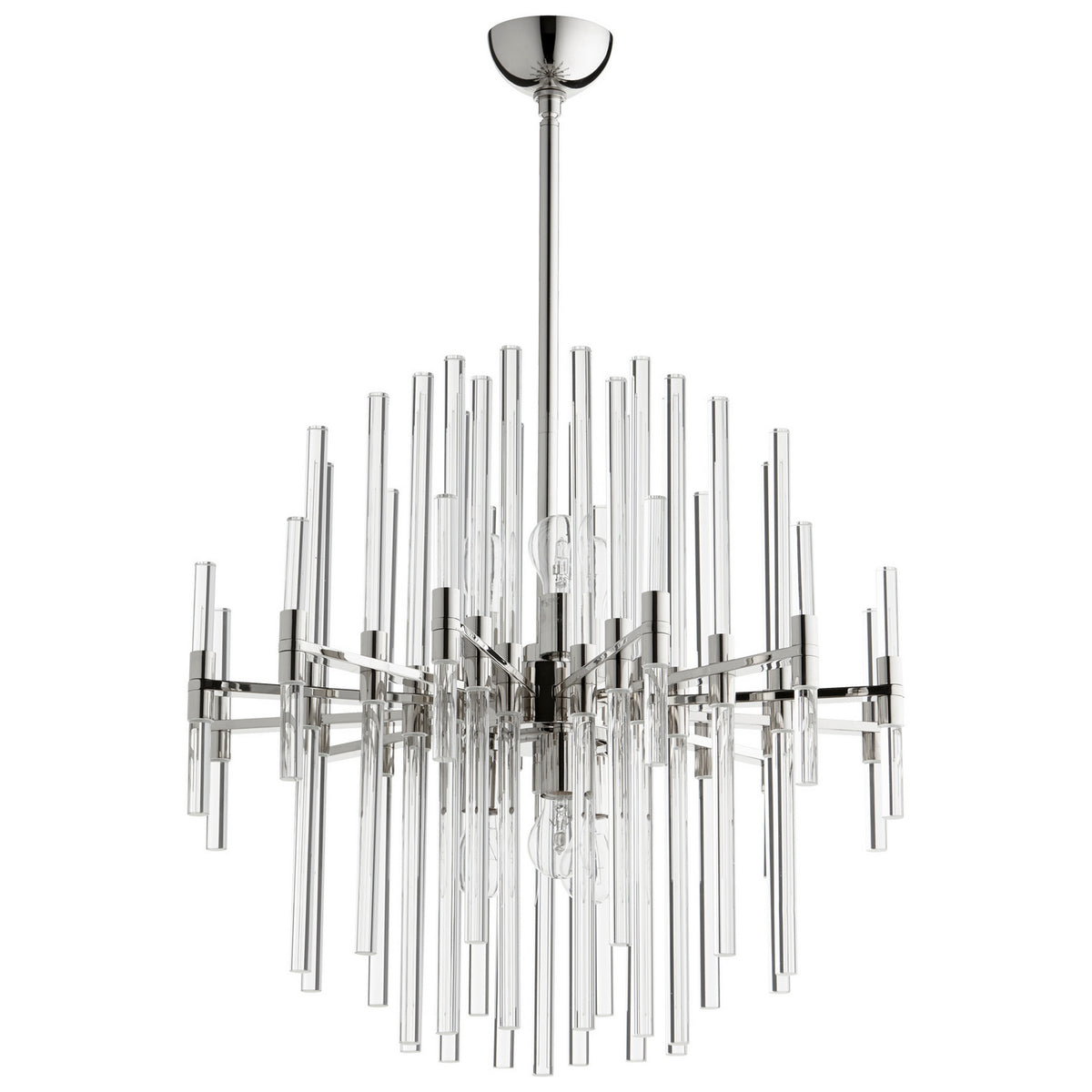Cyan Canada - 09254 - Six Light Pendant - Quebec - Polished Nickel