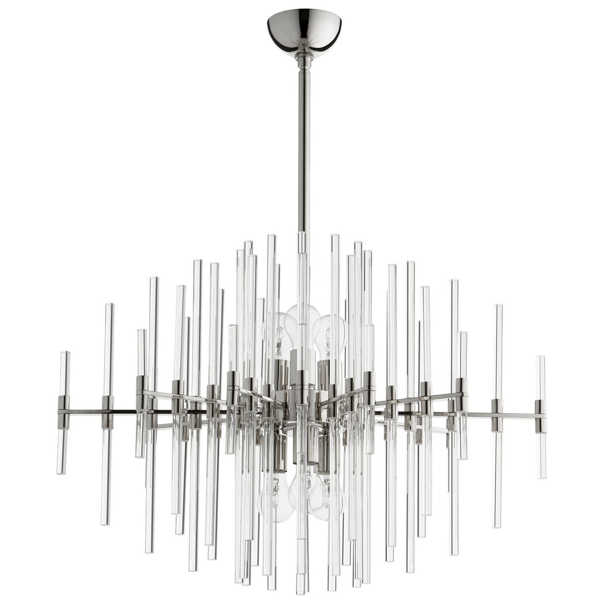 Cyan Canada - 09255 - Six Light Pendant - Quebec - Polished Nickel