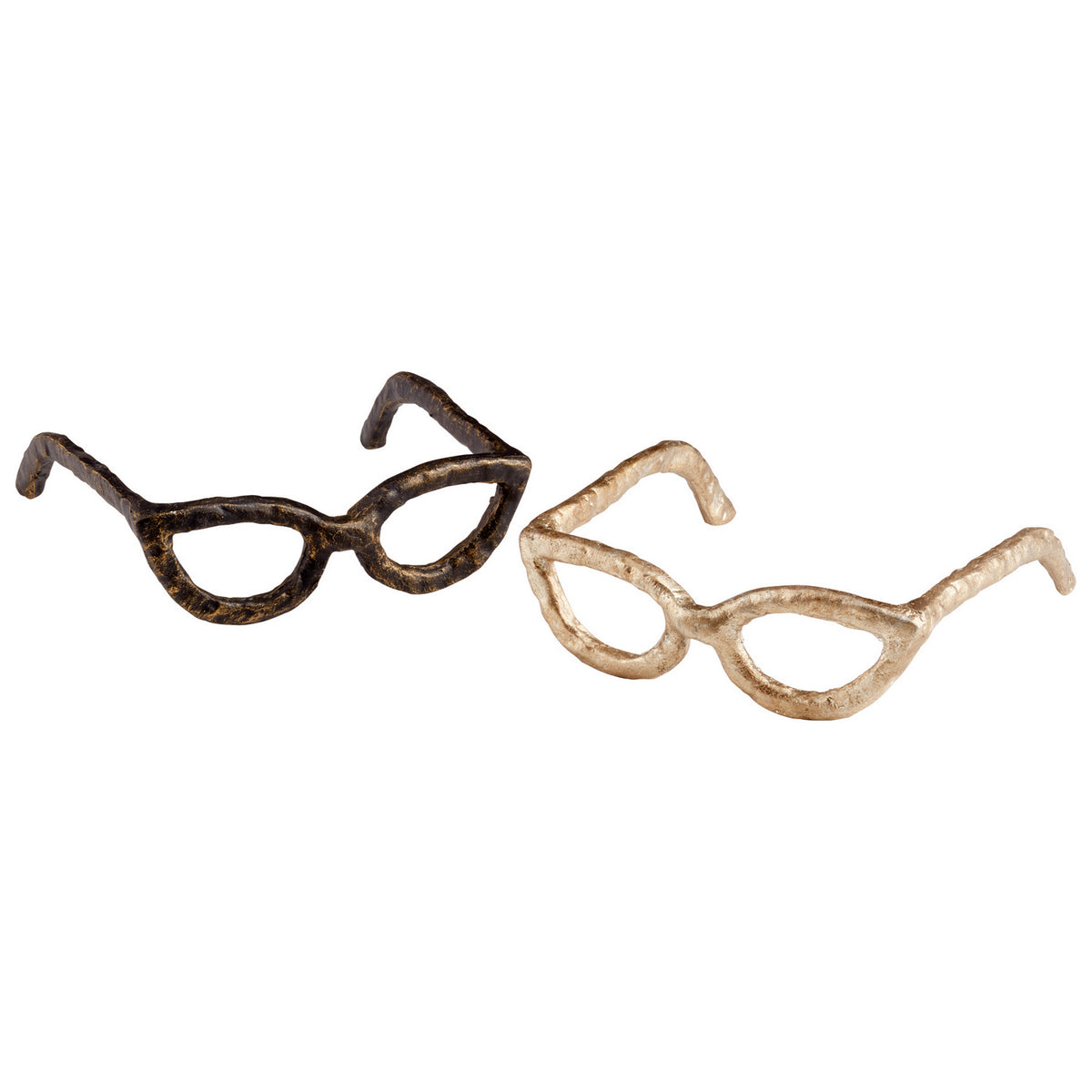 Cyan Canada - 09280 - Sculpture - Cat Eyes - Antique Silver
