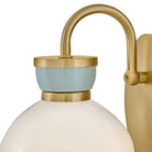 Meuble-lavabo Lucy Lark 85590LCB-SF en laiton laqué avec accents vert d'eau