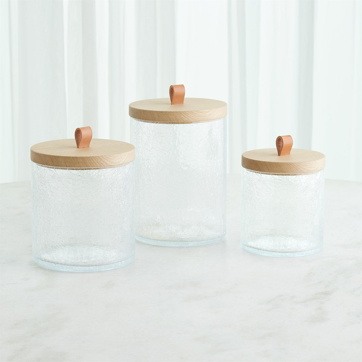 Boîtes en verre craquelé