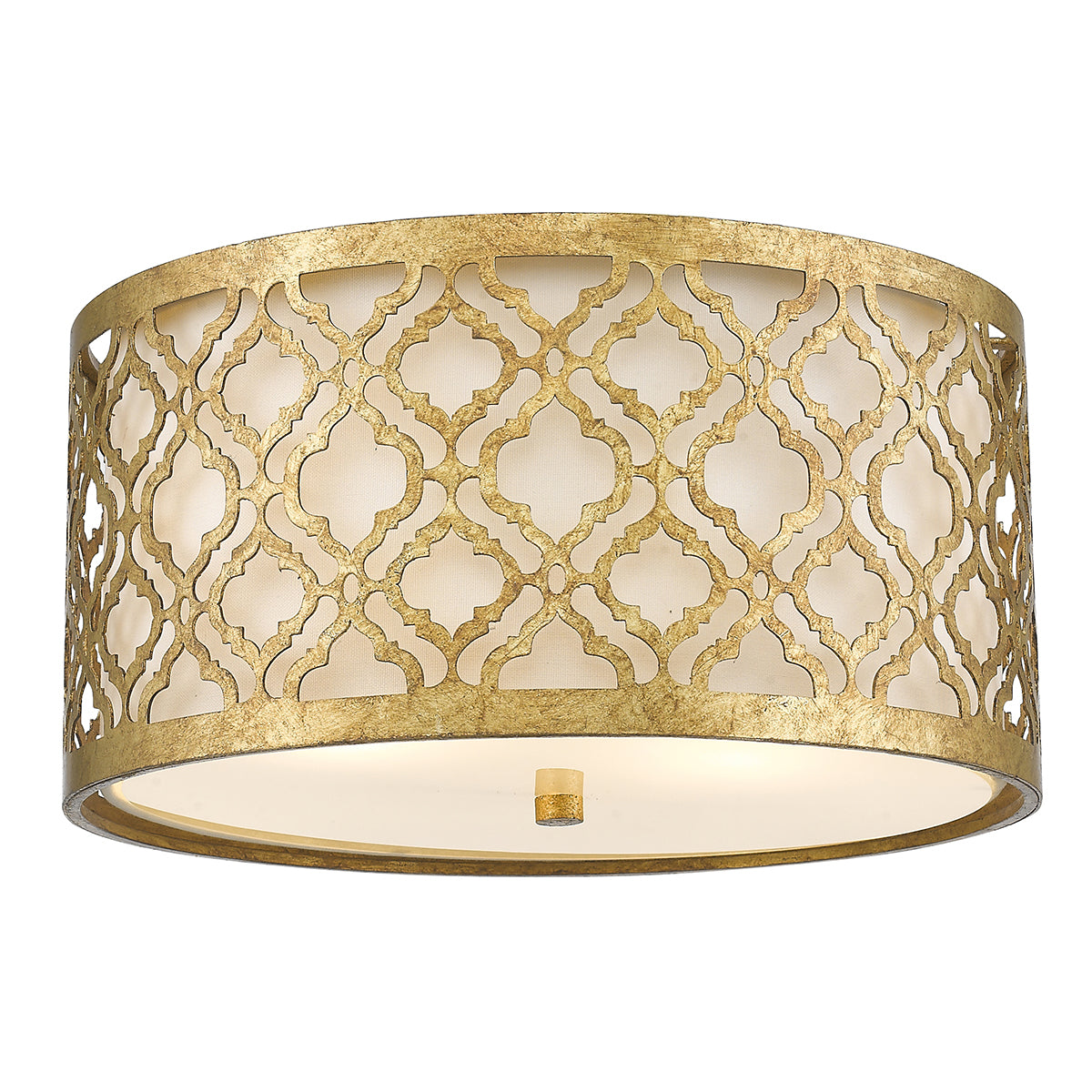 Lucas + McKearn - GN/ARABELLA/F - Two Light Flush Mount - Arabella - Distressed Gold