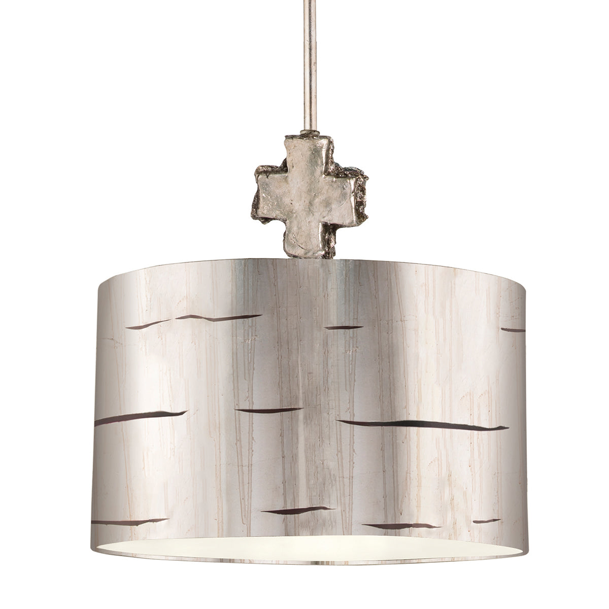 Lucas + McKearn - PD1052 - One Light Pendant - Fragment - Silver Leaf/Glaze