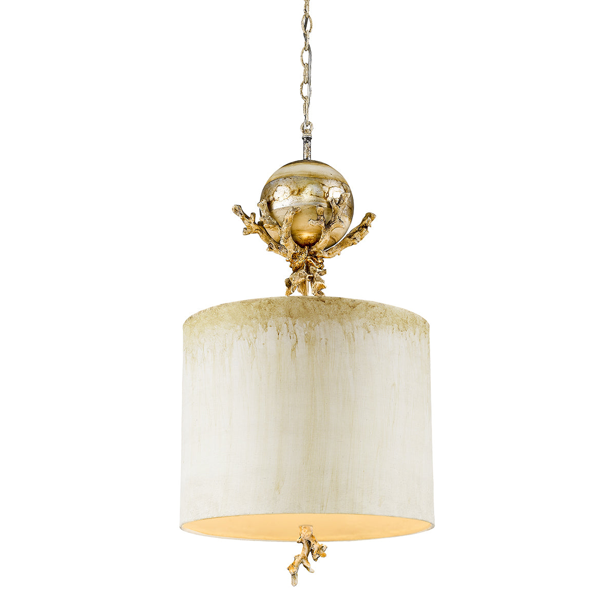 Lucas + McKearn - PD1184 - One Light Pendant - Trellis - Putty Patina/Silver Leaf