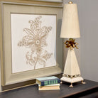 Lucas + McKearn - TA1001 - One Light Table Lamp - Leda - Tapered Cream Patina Body W/Gold Leaf