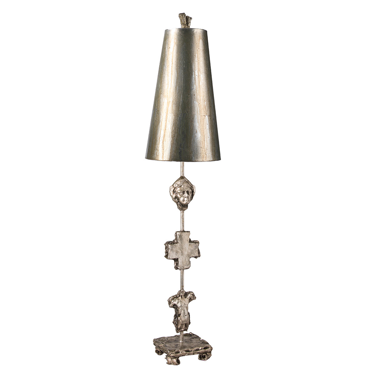 Lucas + McKearn - TA1014 - One Light Buffet Lamp - Fragment - Silver Leaf/Umber Glaze