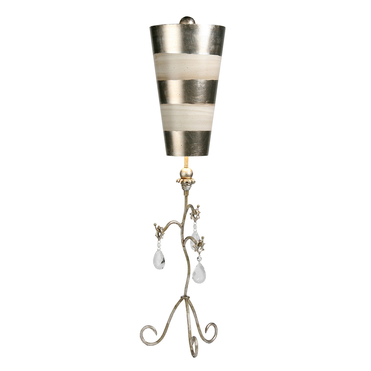 Lucas + McKearn - TA1039 - One Light Table Lamp - Tivoli - Cream/Silver Parchment Tapered Shade