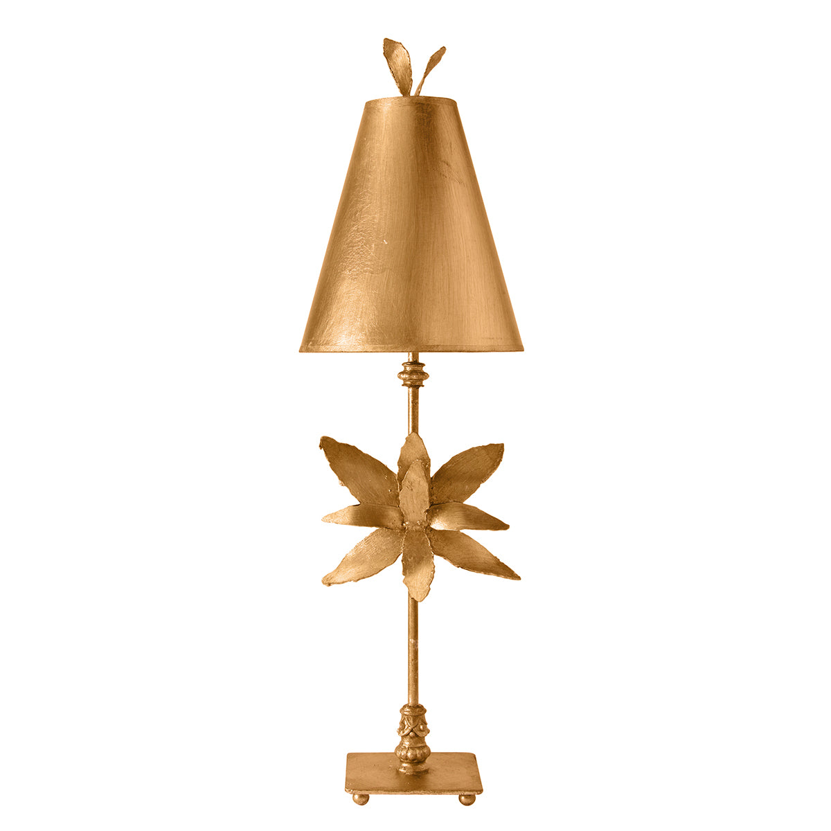 Lucas + McKearn - TA1181 - One Light Buffet Lamp - Azalea Gold - Gold Leaf/Base W/Blossom