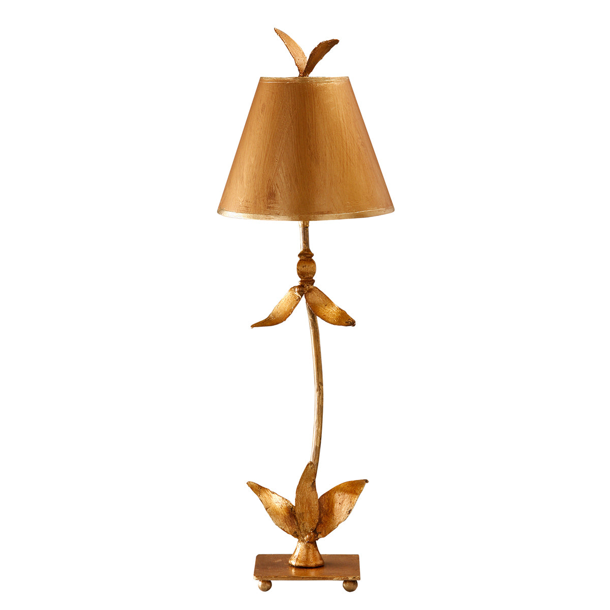 Lucas + McKearn - TA1183 - One Light Buffet Lamp - Red Bell Gold - Gold Leaf/Base W/Leaf