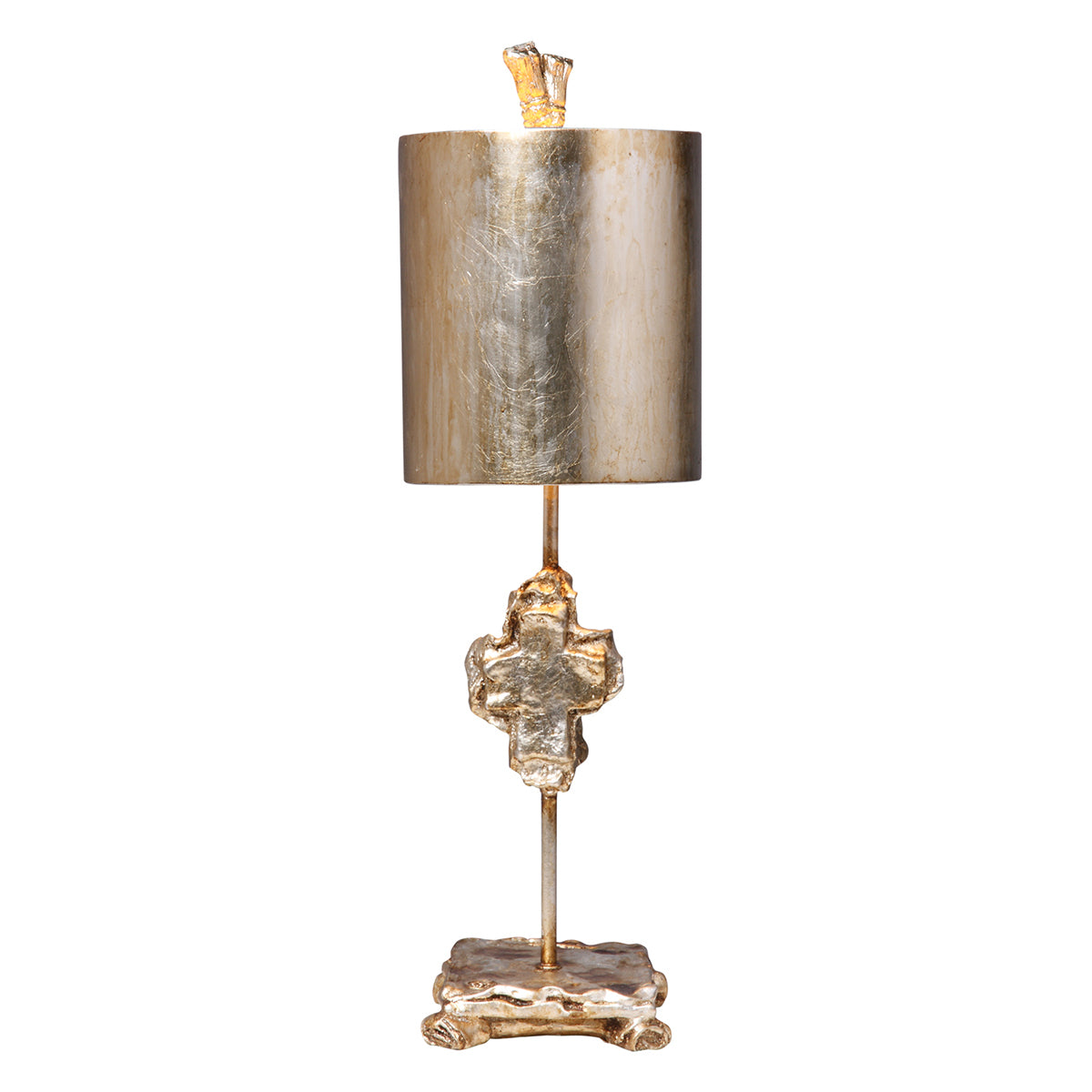 Lucas + McKearn - TA1234 - One Light Table Lamp - Cross Silver - Silver Leaf