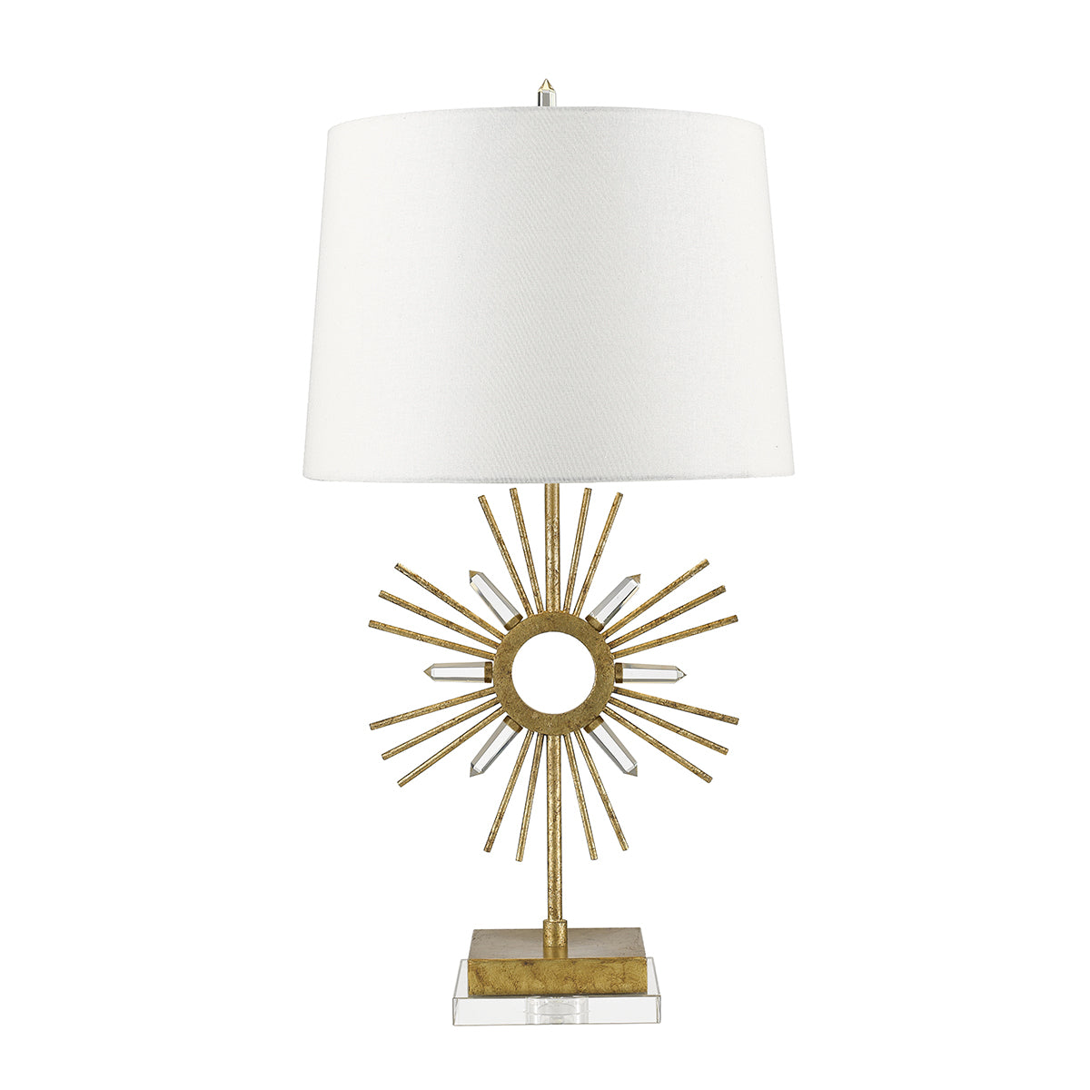 Lucas + McKearn - TLM-1009 - One Light Buffet Lamp - Sun King - Distressed Gold Steel