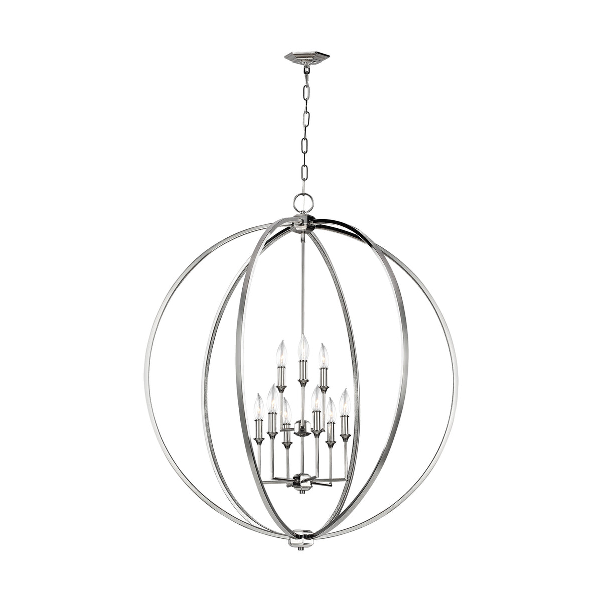 Visual Comfort Studio Canada - F3058/9PN - Nine Light Chandelier - Corinne - Polished Nickel