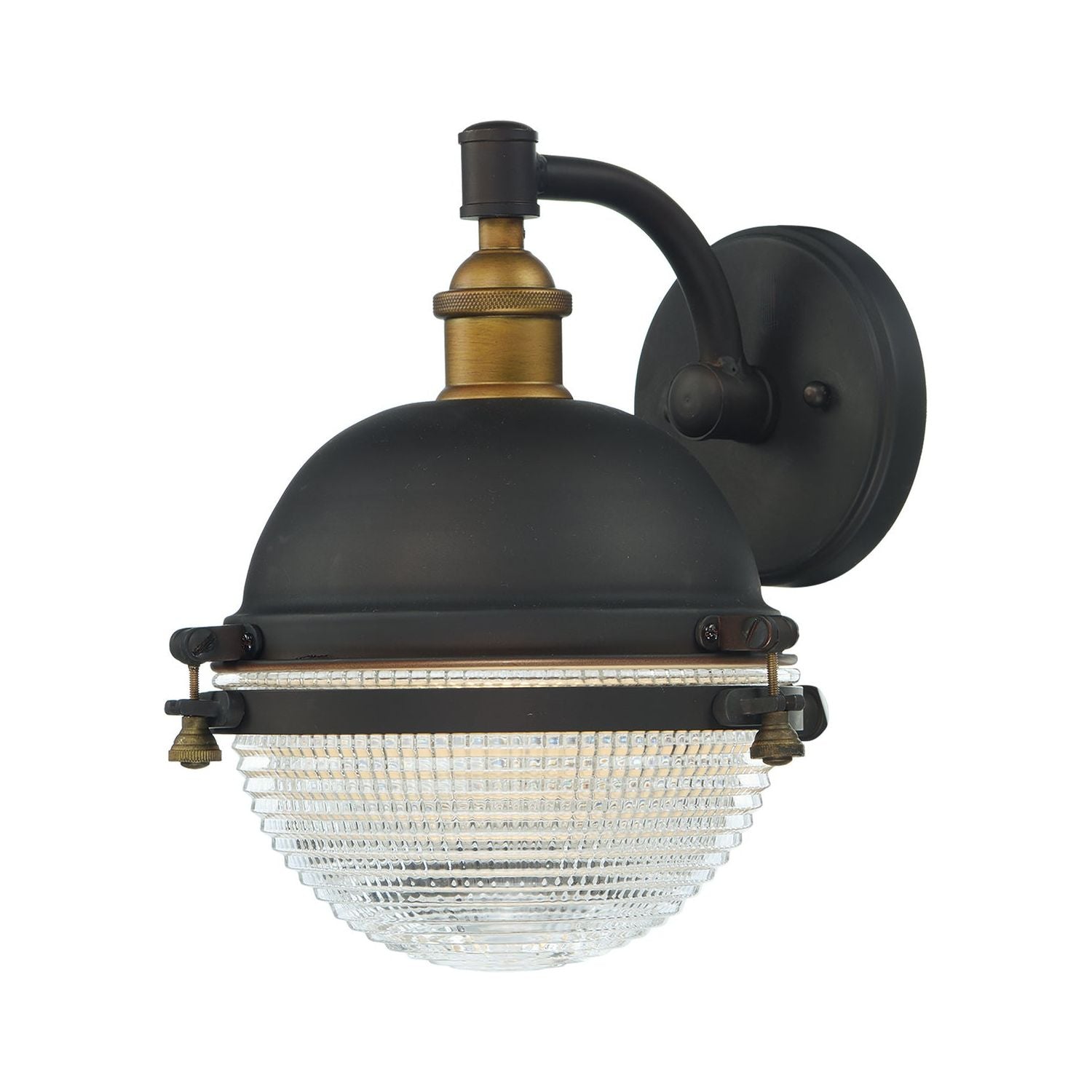 Maxim - 10182OIAB - One Light Outdoor Wall Lantern - Portside - Oil Rubbed Bronze / Antique Brass