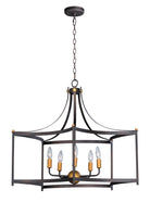 Éclairage Maxim 13595OIAB Wellington Suspension en bronze huilé / laiton antique
