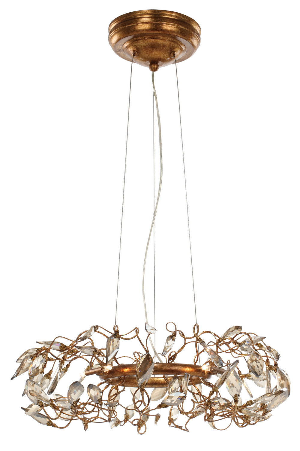 Éclairage Maxim 30444CGGL Jardin de Cristal Suspension en feuille d'or